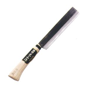 土佐 竹割包丁 安来鋼青紙割込 165mm 両刃 胴金付 竹細工 竹工芸用