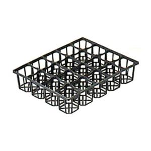 10個 システムトレー 180 黒 6穴 W55×D37×H13.5cm 18〜13.5cmポット