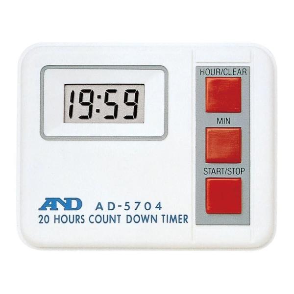 A&amp;D 20時間タイマー AD-5704 タイマー設定範囲 最大19時間59分 計測 計測器 計量 ...