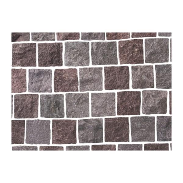 石材タイル 斑岩 ポルフィード ブラウン ピンコロ 8枚 約90×約90×40〜60程度 507-P...