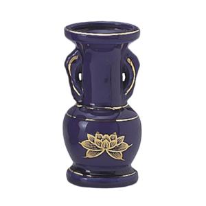 上金ハス 花立 3寸 陶器製 白・青磁・ルリ : 二宮仏壇 - 通販 - Yahoo