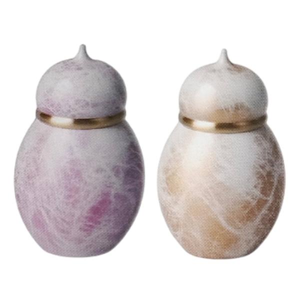 ミニ壹 真鍮製骨壺 心 49×H80 菫 木蓮 仏具 後飾り 葬祭 用品 仏前 日本製 葬祭 慰霊 ...