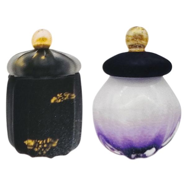 ガラス製骨壺 直径70×H110 直径80×H102 月夜 紫雲 仏具 後飾り 葬祭 用品 仏前 日...