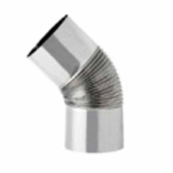 ハゼ折 ステンレス煙突 シングル エビ曲 45度 直径 150mm No.12228 1649 煙突...