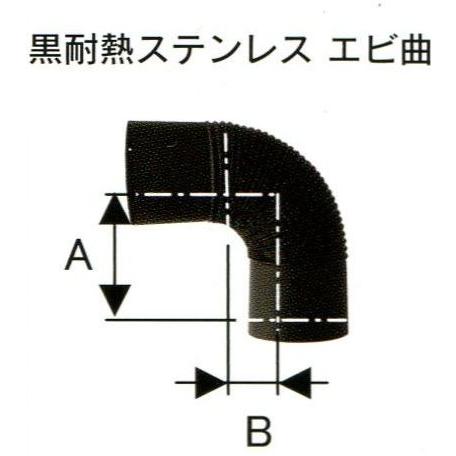 ハゼ折 黒耐熱 ステンレス煙突 シングル エビ曲 直径 106mm No.12722 1032 煙突...
