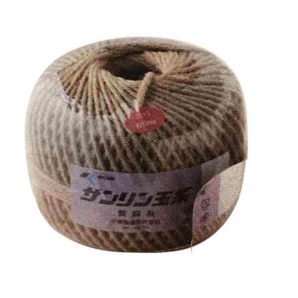 麻紐 ジュート結束ひも 20玉入 サンリン玉糸 D32ｘ3 約250m 大玉900g 黄麻玉巻 K麻...