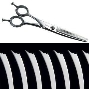 理容ハサミ 左用 散髪スキはさみ白鷺 83522 160mm 40目 ステンレス製