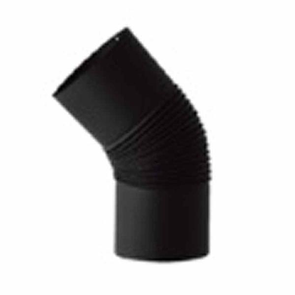 ハゼ折 黒耐熱 ステンレス煙突 シングル エビ曲 45度 直径 150mm No.12746 157...