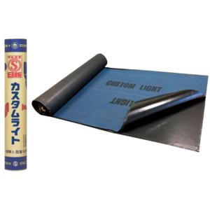 屋根下葺材 カスタムライト 1ｘ16 厚み1.0mm 17kg 粘着層付 改質アスファルトルーフィング 日新工業 アミ 代引不可｜plusyskenchiku