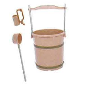 銅製 柄杓　桶 dショッピング |手桶セット 柄杓付き （ 手桶 桶 ておけ お墓参り用品