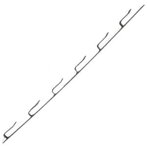 窓囲い金物 十手型 10本入 1段 180mm 鉄 ブロンズカラー 窓枠取付け 冬