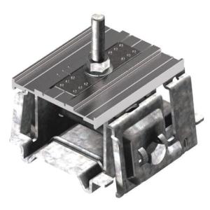 太陽光パネル架台金具 PVA-林式瓦棒45 直付 71201 ドブメッキ 押さえ