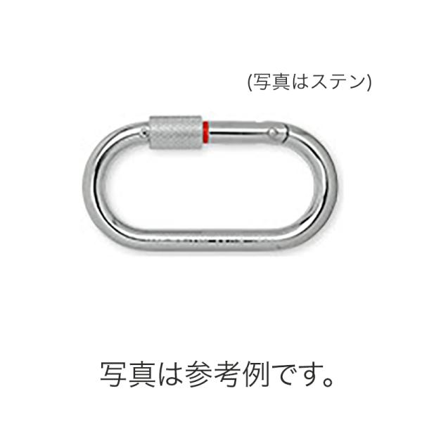 カラビナ 10個入 KA10R カラーマーク 鉄 連結金具 レスキュー 産業用 登山 ツリークライミ...