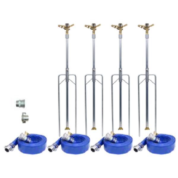 立上りスプリンクラー 二脚式NP ホースセット 4本立セット 40mmサニーホース 立上り管100c...