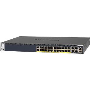 NETGEAR GSM4328PB-100AJS M4300-28G-PoE+ 1000BASE-T 24ポート（PoE+対応） + 10GBASE-T 2ポート + 10G SFP+ 2スロット L…