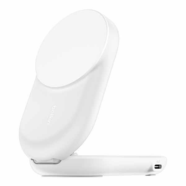 belkin WIZ039dqWH UltraCharge Qi2 25W 2-in-1 折りたたみ...
