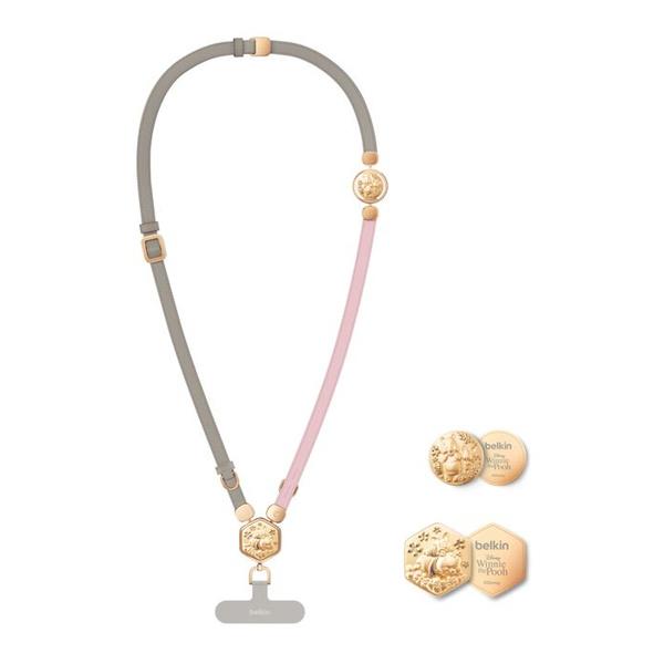 belkin MSZ007qcWP-DY 2-in-1 スマートフォン用レザーストラップ（3Dプレー...