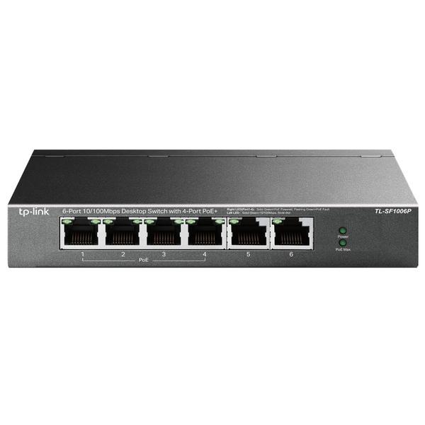 TP-LINK TL-SF1006P 6ポート10/ 100Mbps デスクトップスイッチ（PoE+...