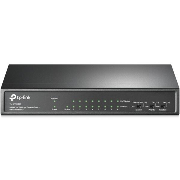 TP-LINK TL-SF1009P(UN) 9ポート10/ 100Mbps デスクトップスイッチ（...