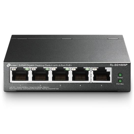 TP-LINK TL-SG1005P 5ポート ギガビット PoE（4ポート） デスクトップ スイッ...