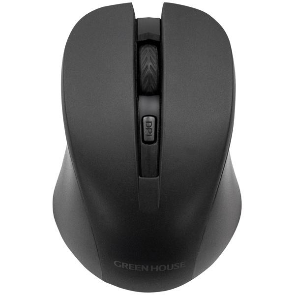 GREEN HOUSE GH-MULNOA-BK 無線マウス 2.4GHz 光学式 ブラック