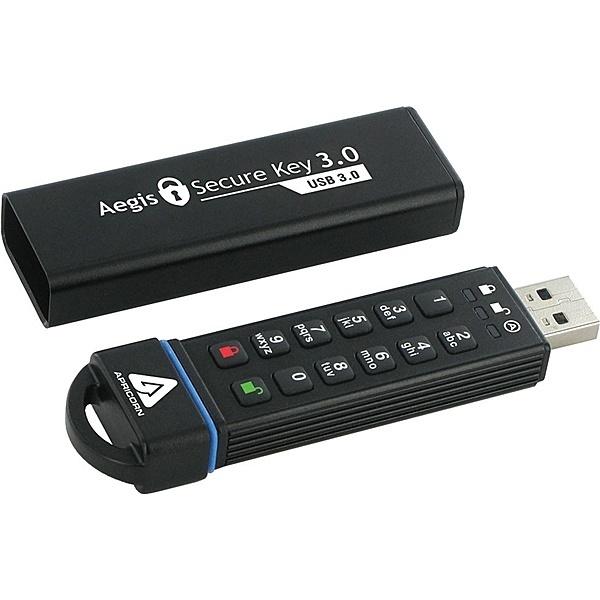 Apricorn ASK3-120GB 暗証番号方式USBメモリ Aegis Secure Key ...