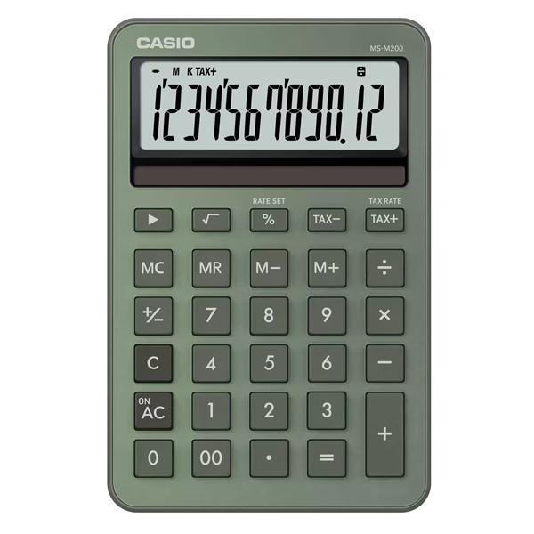 CASIO MS-M200-GN-N デザイン電卓 スタイリッシュ ミスティグリーン