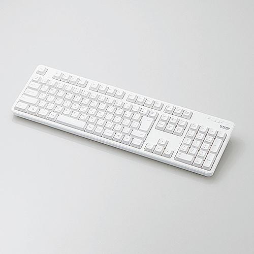 ELECOM TK-FDM106TWH 無線キーボード/ メンブレン式/ フルサイズ/ ホワイト
