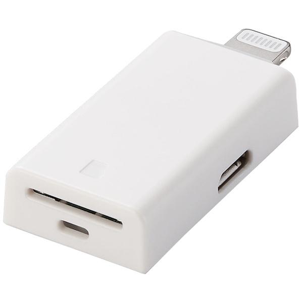 ELECOM MR-LD102WH Lightningカードリーダー/ microSD専用/ USB...