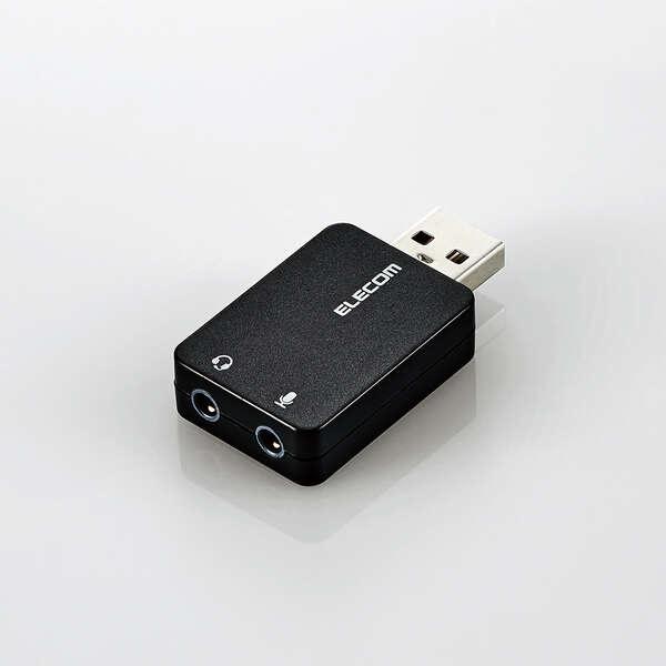 ELECOM USB-AADC01BK USBオーディオ変換アダプタ/ ブラック