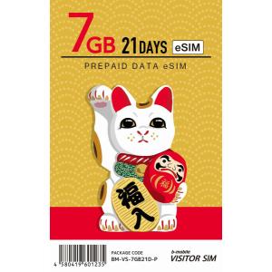 日本通信 BM-VS-7GB21D-P b-mobile VISITOR SIM 7GB/ 21Da...