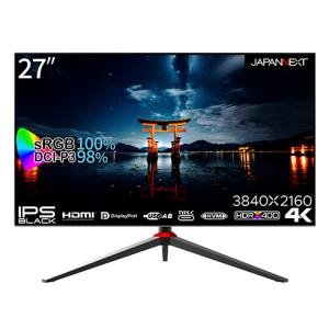 JAPANNEXT JN-27IPSB4FLUHDR-HSP 液晶ディスプレイ/ 27型/ 3840×2160/ DP×1、HDMI×1、USB Type-C×1/ ブラック/ ス…｜plusyu