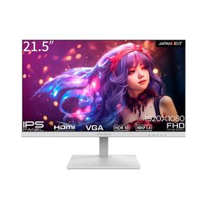 JAPANNEXT JN-IPS215FHDR-W 液晶ディスプレイ/ 21.5型/ 1920×1080/ HDMI×1、VGA×1/ ホワイト/ スピーカー：有/ 1年保証｜plusyu