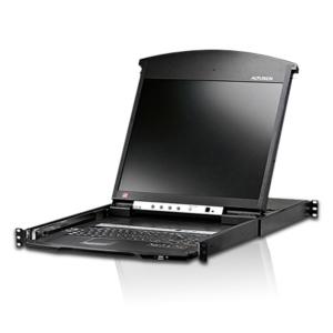 ATEN KL1516AiMJJS 17インチLCD デュアルスライド 16ポート Over IP Cat5 KVMドロワー ショートレール