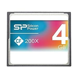 シリコンパワー SP004GBCFC200V10 コンパクトフラッシュカード 200倍速 4GB 　5年保証｜plusyu