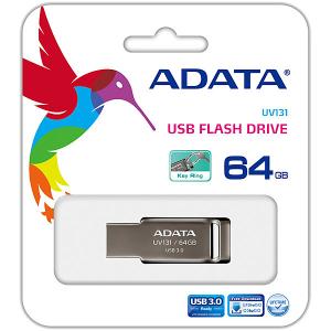 A-DATA Technology AUV131-64G-RGY USBメモリ UV131 64GB USB3.2 Gen1対応 キャップレ…