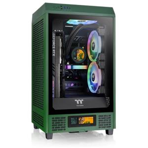 Thermaltake CA-1X9-00SCWN-00 ミニタワーPCケース The Tower 200 Racing Green