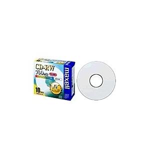 Maxell CDRW80PW.S1P10S データ用CD-RW 1-4倍速 700MB 1枚ずつプ...