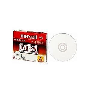 Maxell DRW47PWC.S1P5S A データ用DVD-RW 4倍速 4.7GB 1枚ずつ5mmプラケース入り5枚パック プリントホワイト｜plusyu