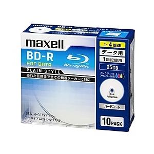 Maxell BR25PPLWPB.10S 4倍速対応データ用BD-R 25GB PLシリーズ10枚1枚ずつ5mmプラケースプリント対応ホワイト｜plusyu