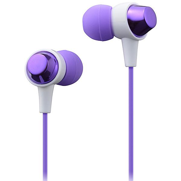 Maxell MXH-C110RPU カナル型ヘッドホン（リール式） パープル
