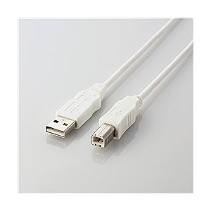 ELECOM USB2-ECO05WH EU RoHS指令準拠 USB2.0ケーブル ABタイプ/ 0.5m(ホワイト)｜plusyu