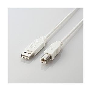 ELECOM USB2-ECO10WH EU RoHS指令準拠 USB2.0ケーブル ABタイプ/ 1.0m(ホワイト)｜plusyu