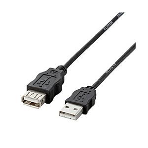 ELECOM USB-ECOEA05 EU RoHS指令準拠USB延長ケーブル 0.5m(ブラック)｜plusyu
