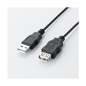 ELECOM U2C-JE05BK エコUSB2.0延長ケーブル/ A-Aメスタイプ/ エコ/ 0.5m/ ブラック｜plusyu