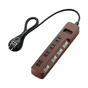 ELECOM T-BR02-2410BR 雷ガードタップ/ Color Style/ 個別スイッチ/...