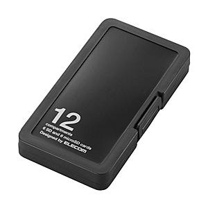 ELECOM CMC-SDCPP12BK メモリカードケース/ インデックス台紙付き/ SD6枚+m...