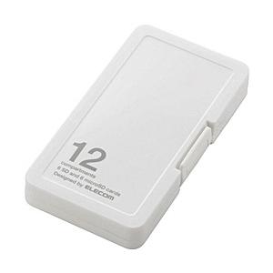 ELECOM CMC-SDCPP12WH メモリカードケース/ インデックス台紙付き/ SD6枚+m...