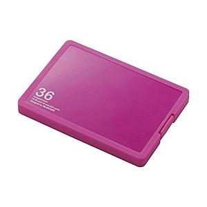 ELECOM CMC-SDCPP36PN メモリカードケース/ インデックス台紙付き/ SD18枚+microSD18枚収納/ ピンク｜plusyu