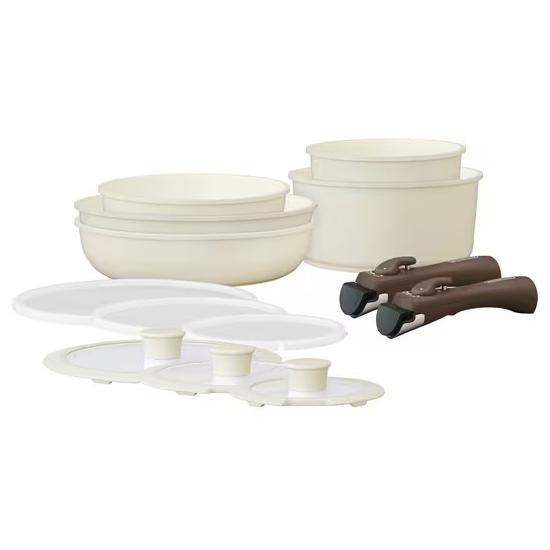 アイリスオーヤマ CCRC-13S-DC セラミックカラーパン13点セット ディープアイボリー